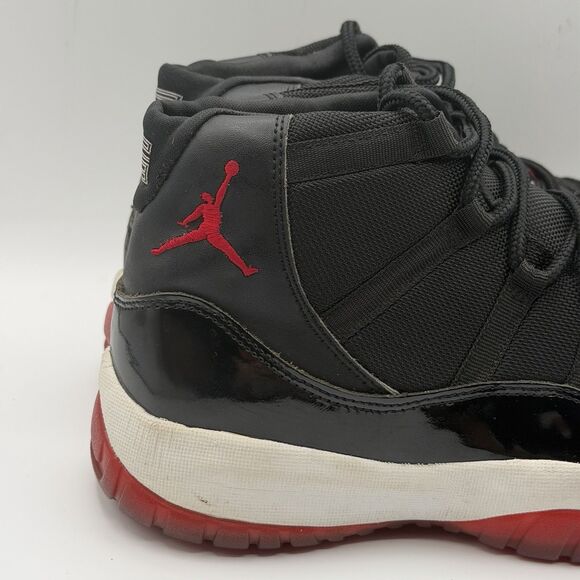 Air Jordan 11 XI Bred Retro 2001 Shoes Mens 10.5 Black Red Playoffs 136046-061 main image 15